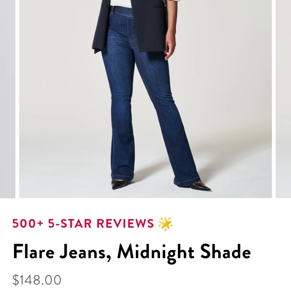 35" Spanx flair jeans, New with tags, large tall